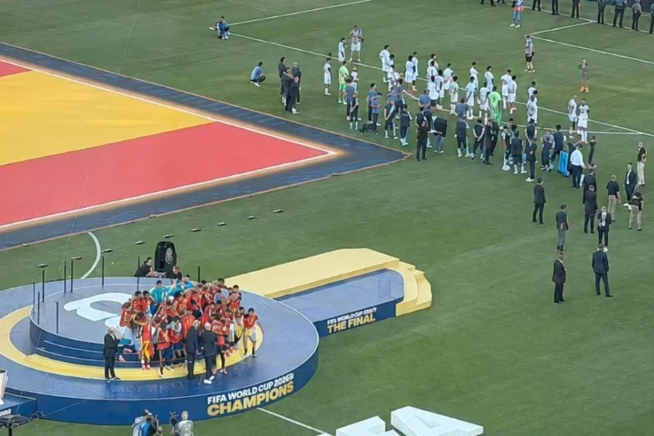 La cerimonia di premiazione dopo la finale dei Mondiali di calcio 2026