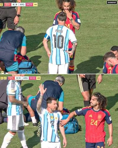 Marc Cucurella in campo con la Spagna durante la finale dei Mondiali 2026