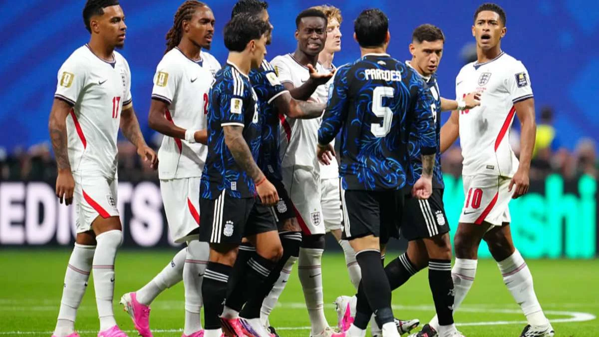 Una fase della semifinale tra Inghilterra e Argentina ai Mondiali 2026