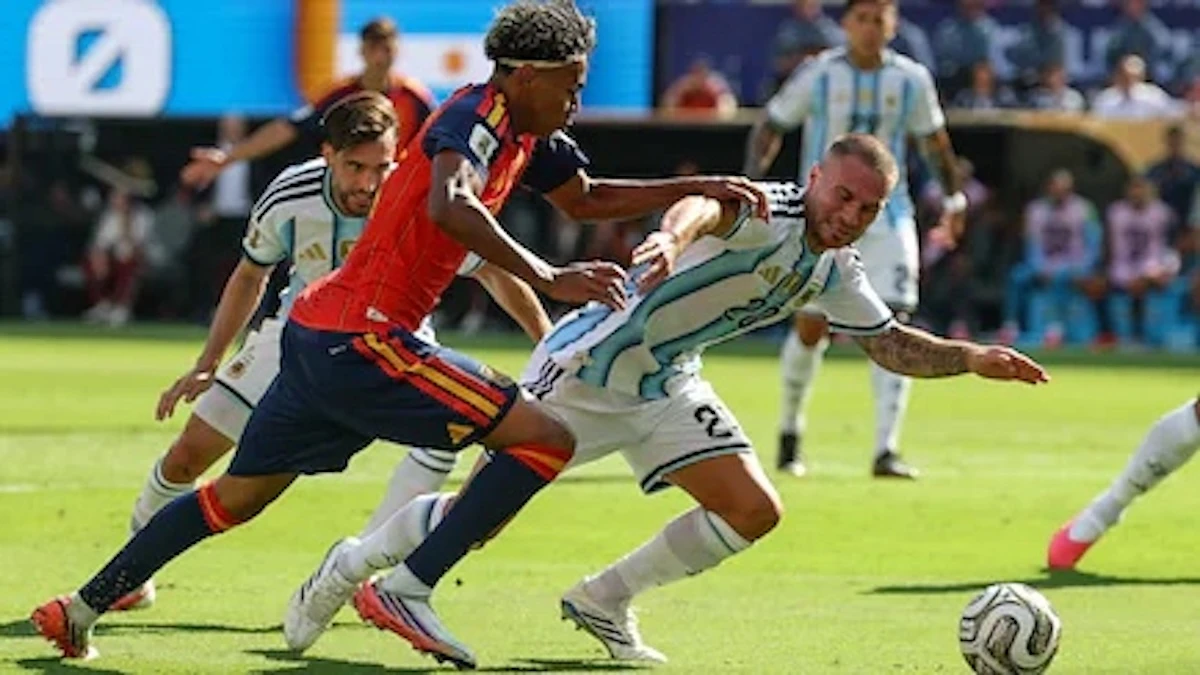 Una fase di Argentina Spagna nella finale dei Mondiali 2026
