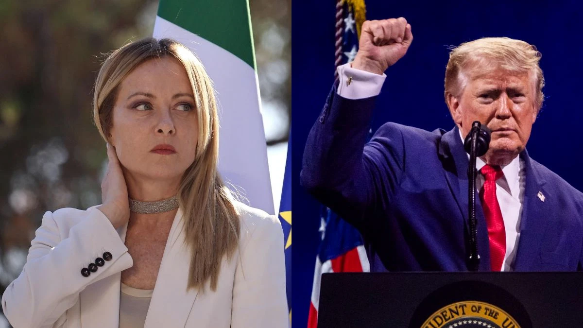 Giorgia Meloni e Donald Trump durante un precedente incontro istituzionale