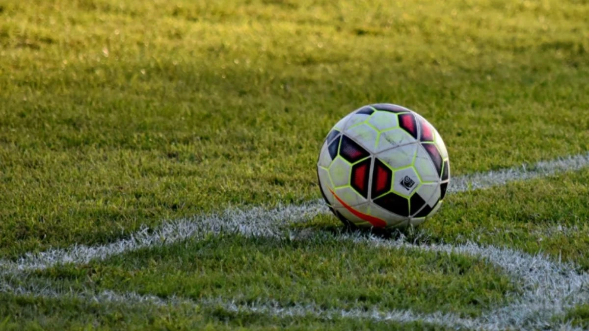Pallone da calcio su un campo