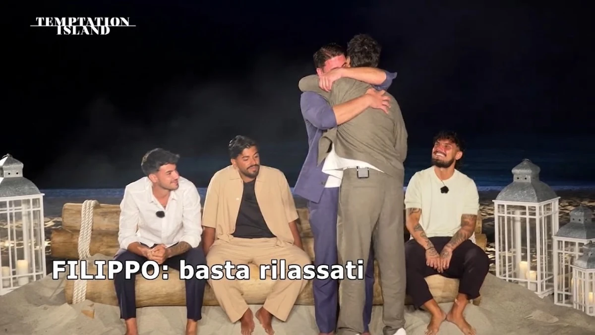 Diamante durante il confronto nel reality di Canale 5