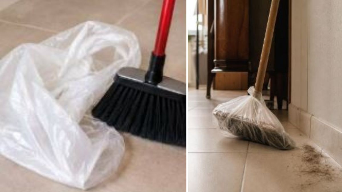 sacchetto di plastica sulla scopa perch233 lo stanno facendo tutti il trucchetto utilissimo da Tvzap.it sacchetto di plastica sulla scopa perch233 lo stanno facendo tutti il trucchetto utilissimo